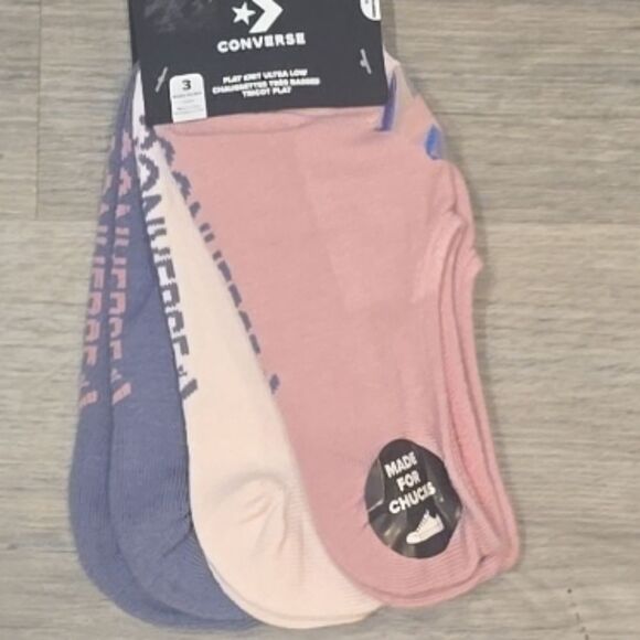 Converse 3-Pack Iridescent No-Show Socks - Picture 4 of 6